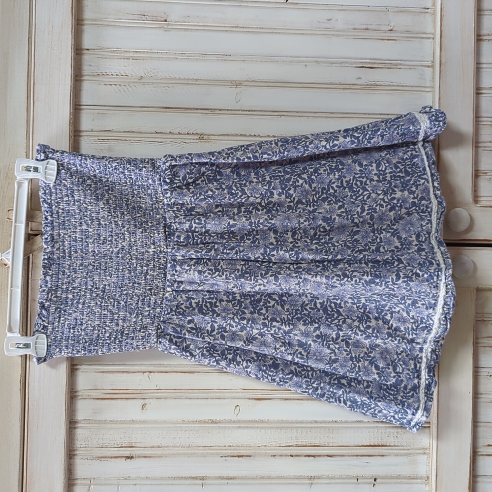 American Eagle, denim blue color and white floral mini dress. Small